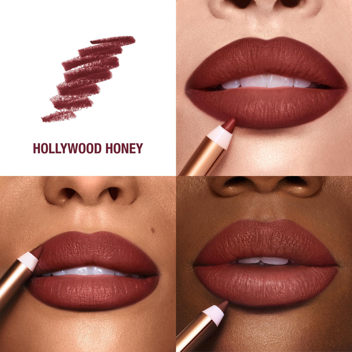 Charlotte Tilbury pencil tip close-up highlighting creamy point for precise lining and smoother application