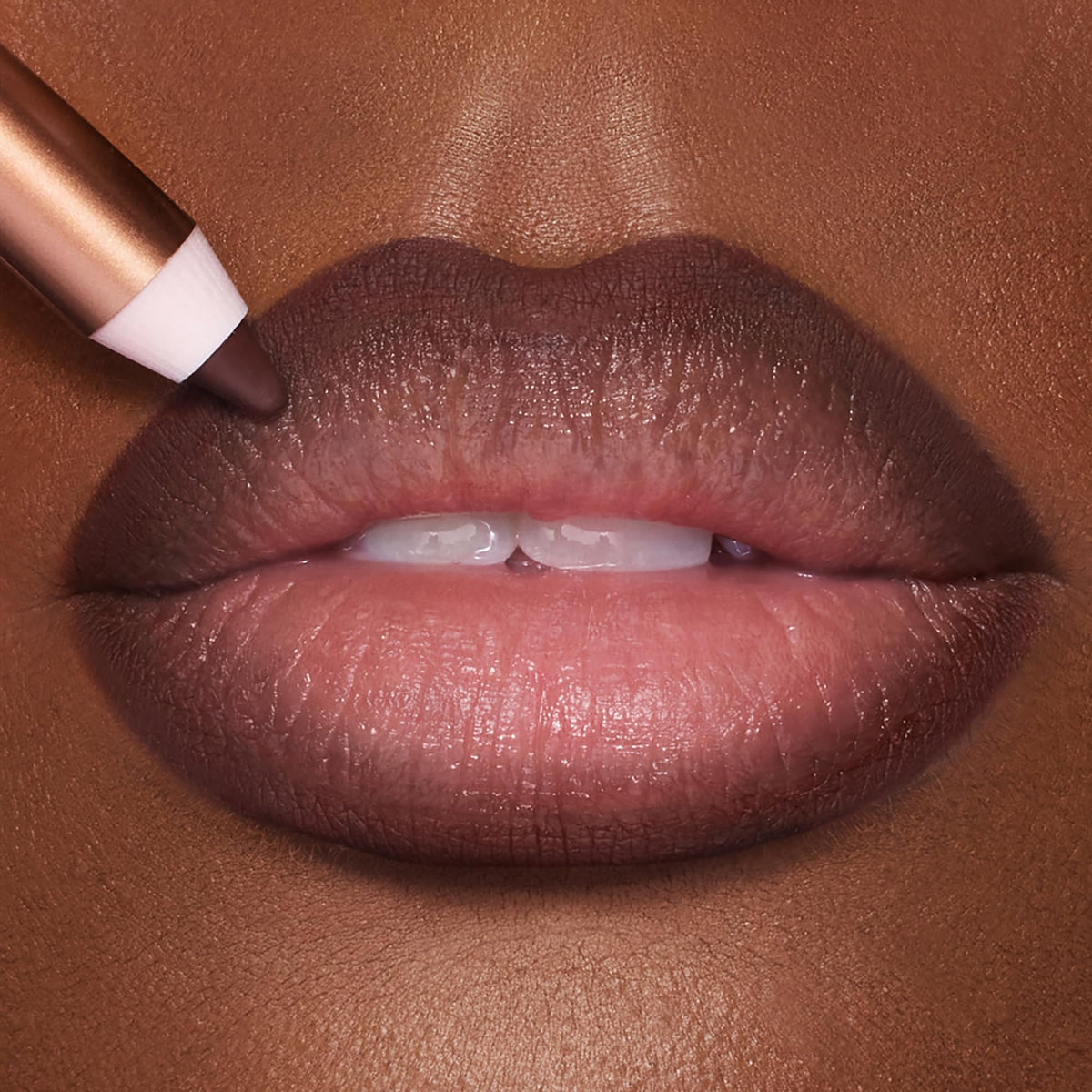 Charlotte Tilbury side label with shade name Pillow Talk Deep for easy shade recognition