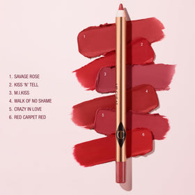 Charlotte Tilbury beside a ruler for size and scale clarity and portability