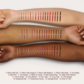 Charlotte Tilbury lip liner with gloss layered to show intensified shine