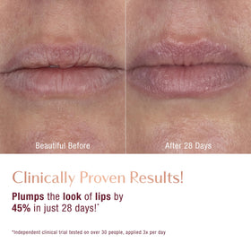 Charlotte Tilbury lip mask next to coin, offers clear size and portability