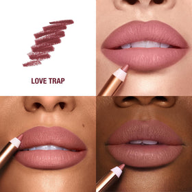 Charlotte Tilbury pencil tip close-up highlighting precise application benefit
