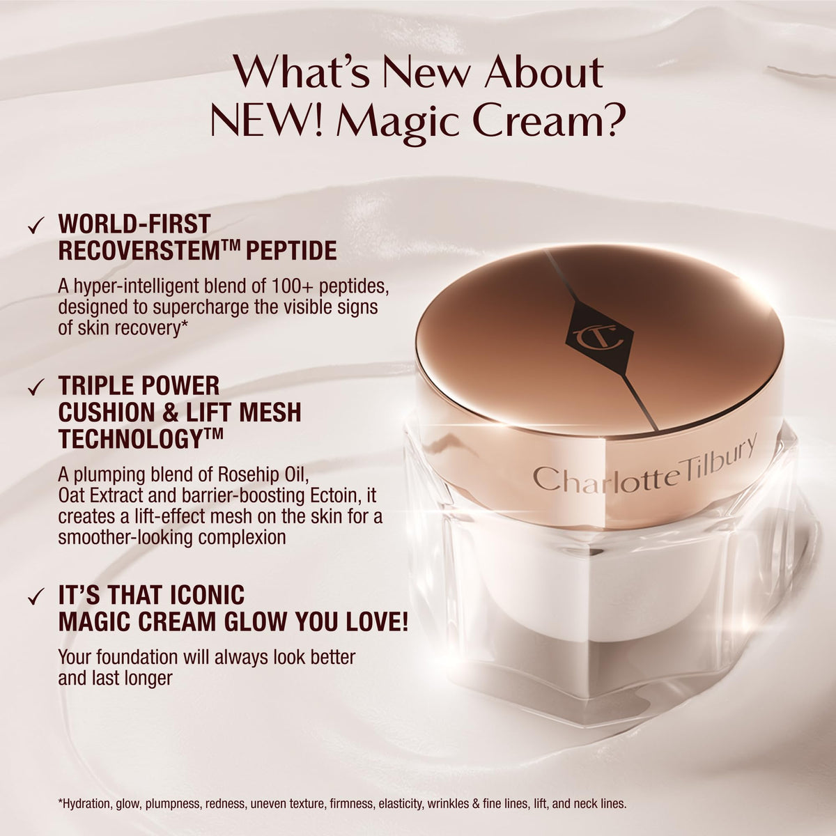 Charlotte Tilbury magic cream refill packaging displayed for eco-friendly refill benefit