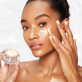 Charlotte Tilbury close-up texture of cream demonstrating smoothing hydration