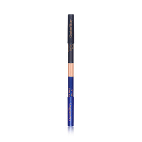 Charlotte Tilbury pencil next to ruler showing compact travel-friendly size