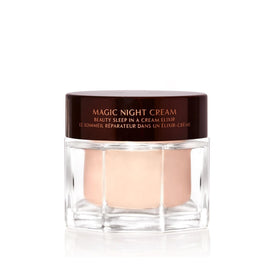 Charlotte Tilbury jar front view showing elegant packaging and moisturising benefit