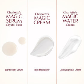 Charlotte Tilbury Magic Water Cream gel close-up highlighting lightweight dewy hydration