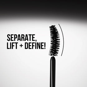 Charlotte Tilbury before and after lashes showing dramatic lift and thickness