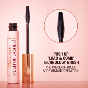Charlotte Tilbury open cap label displaying product name and application instructions benefit