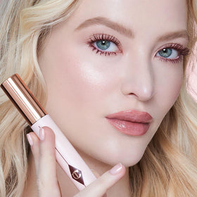Charlotte Tilbury mascara swatch showing smooth texture and buildable coverage