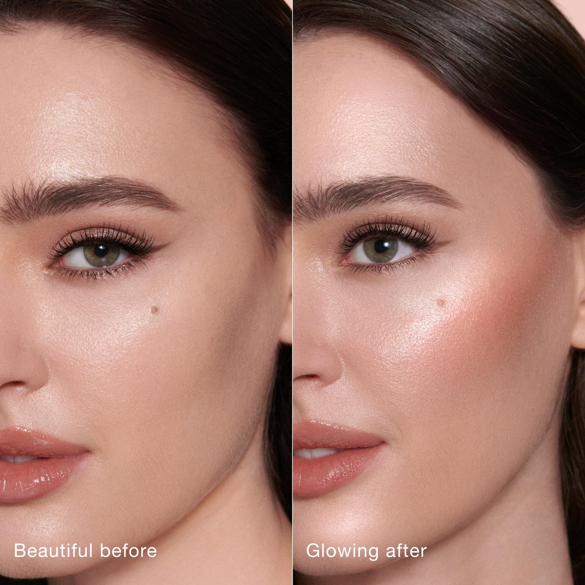 Charlotte Tilbury Peachgasm applied to cheek demonstrating natural radiant flush