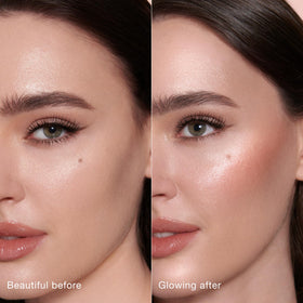 Charlotte Tilbury Peachgasm applied to cheek demonstrating natural radiant flush