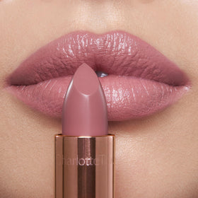 Charlotte Tilbury swatch of Pillow Talk Fair on fair skin demonstrating true color payoff