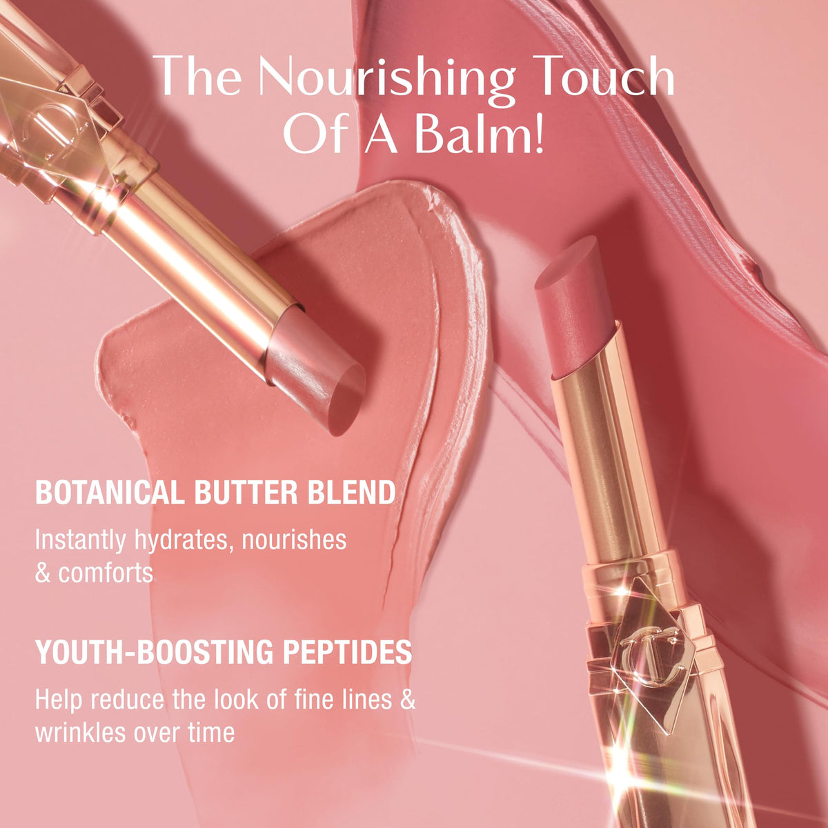 Charlotte Tilbury cheek application blended with finger, demonstrates multiuse cream blush