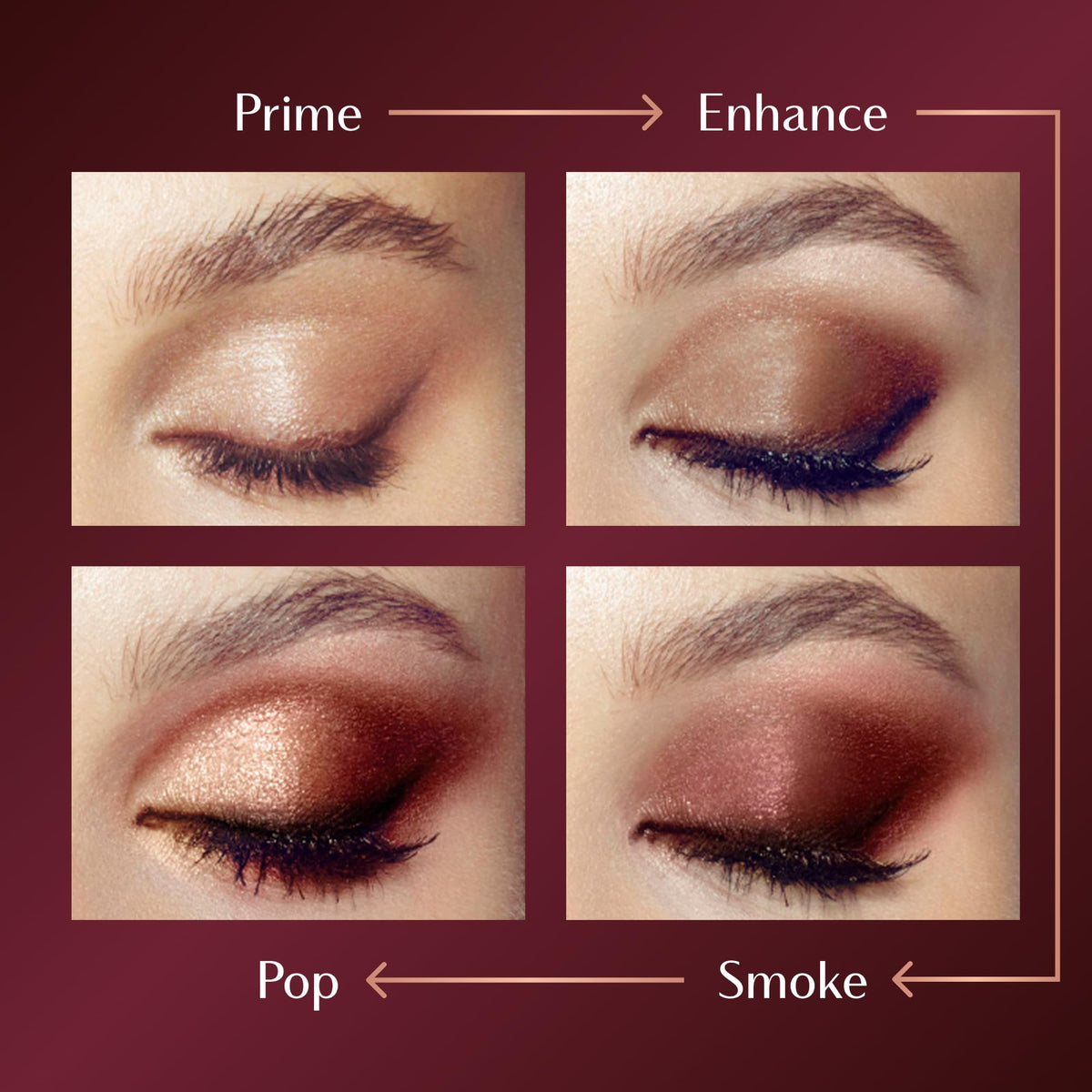 Charlotte Tilbury open quad overhead displaying four complementary shades for versatile looks