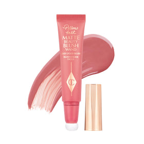 Charlotte Tilbury front packaging showing elegant tube and Pillow Talk color benefit: instant recognition