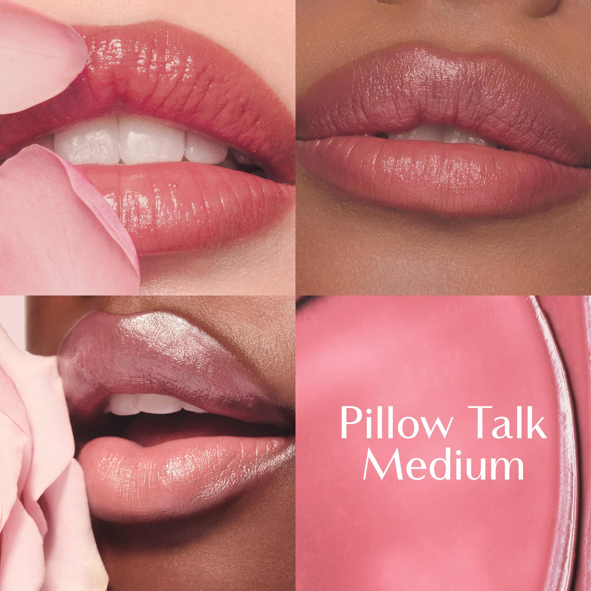 Charlotte Tilbury swatch on skin displaying Pillow Talk Medium adaptable color