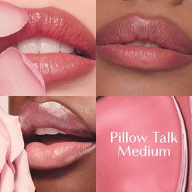 Charlotte Tilbury swatch on skin displaying Pillow Talk Medium adaptable color