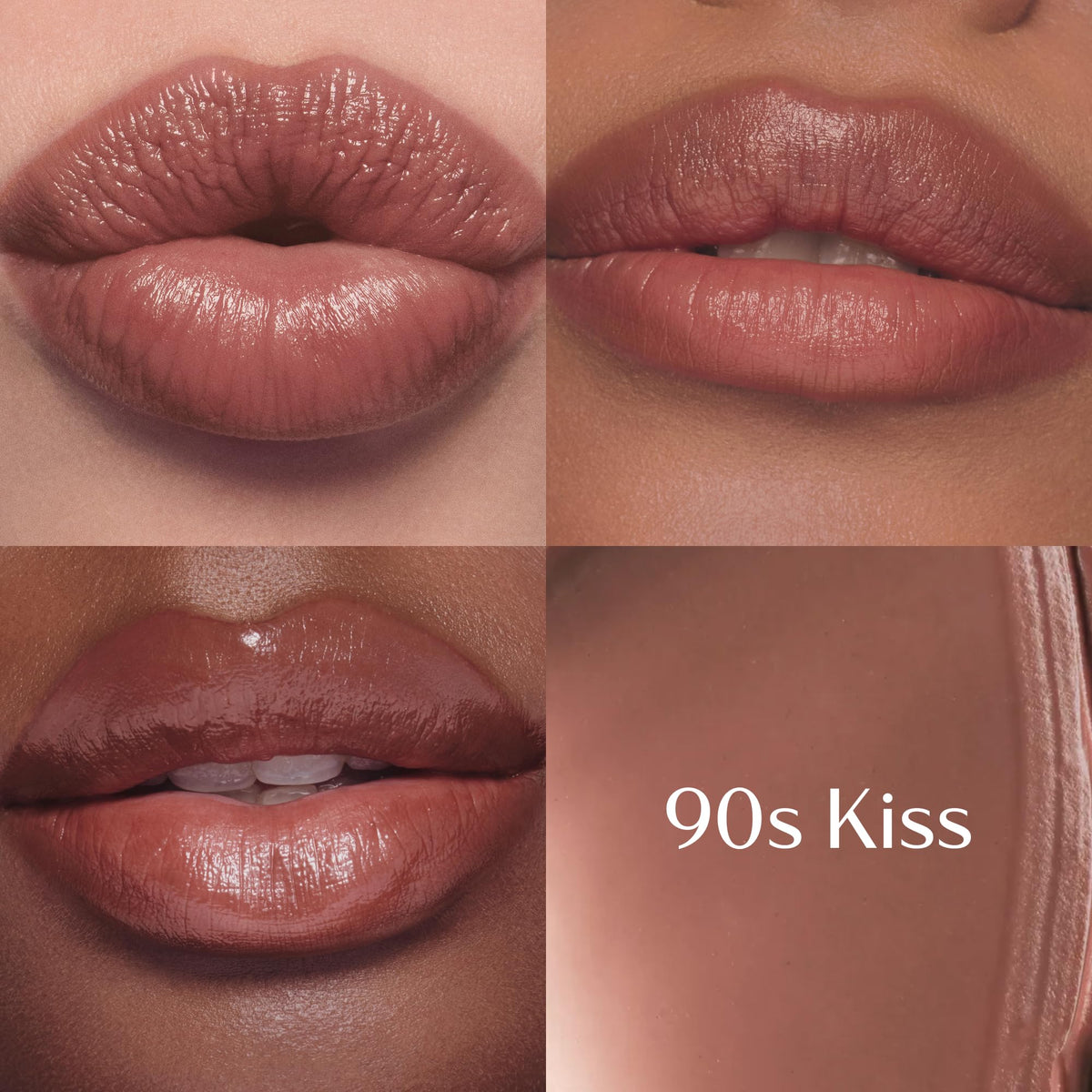 Charlotte Tilbury texture swipe of balm-tint emphasizing dewy finish and blendability