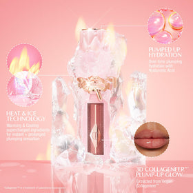 Charlotte Tilbury Plumpgasm gloss texture swirl showing hydrating, glassy finish