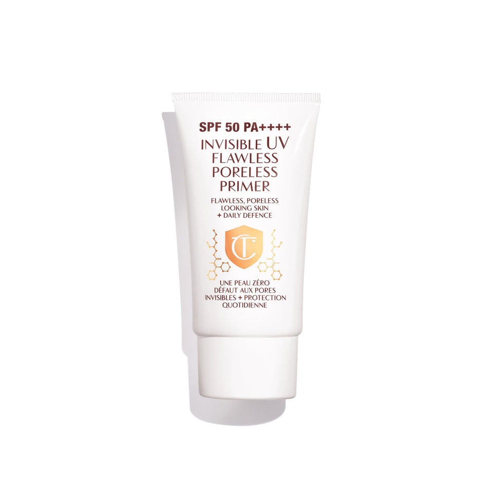 Charlotte Tilbury front packaging displaying SPF 50 and poreless benefits