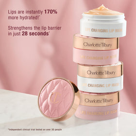 Charlotte Tilbury priming before lipstick demonstrating smoother pigment finish