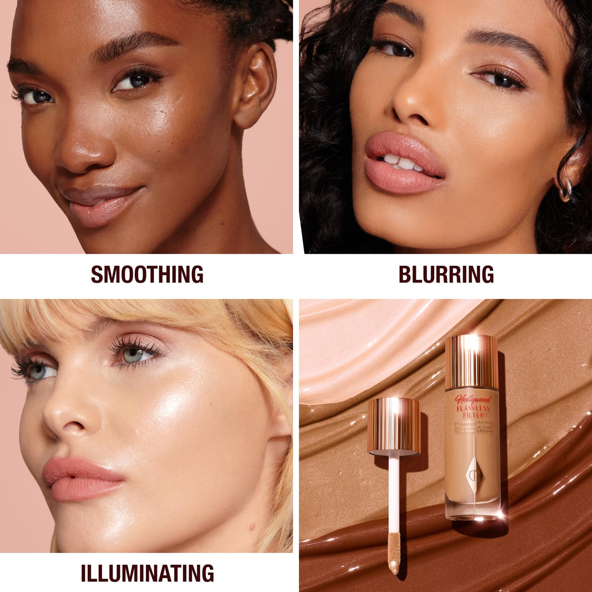 Charlotte Tilbury product with cap removed displaying applicator for easy use