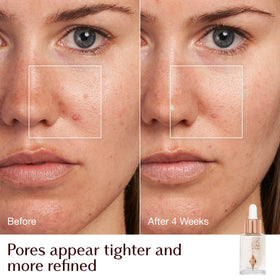 Charlotte Tilbury set arranged with a travel pouch emphasizing on-the-go convenience