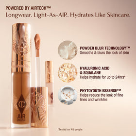 Charlotte Tilbury shade 4 Fair swatch on arm showing true-to-skin match benefit