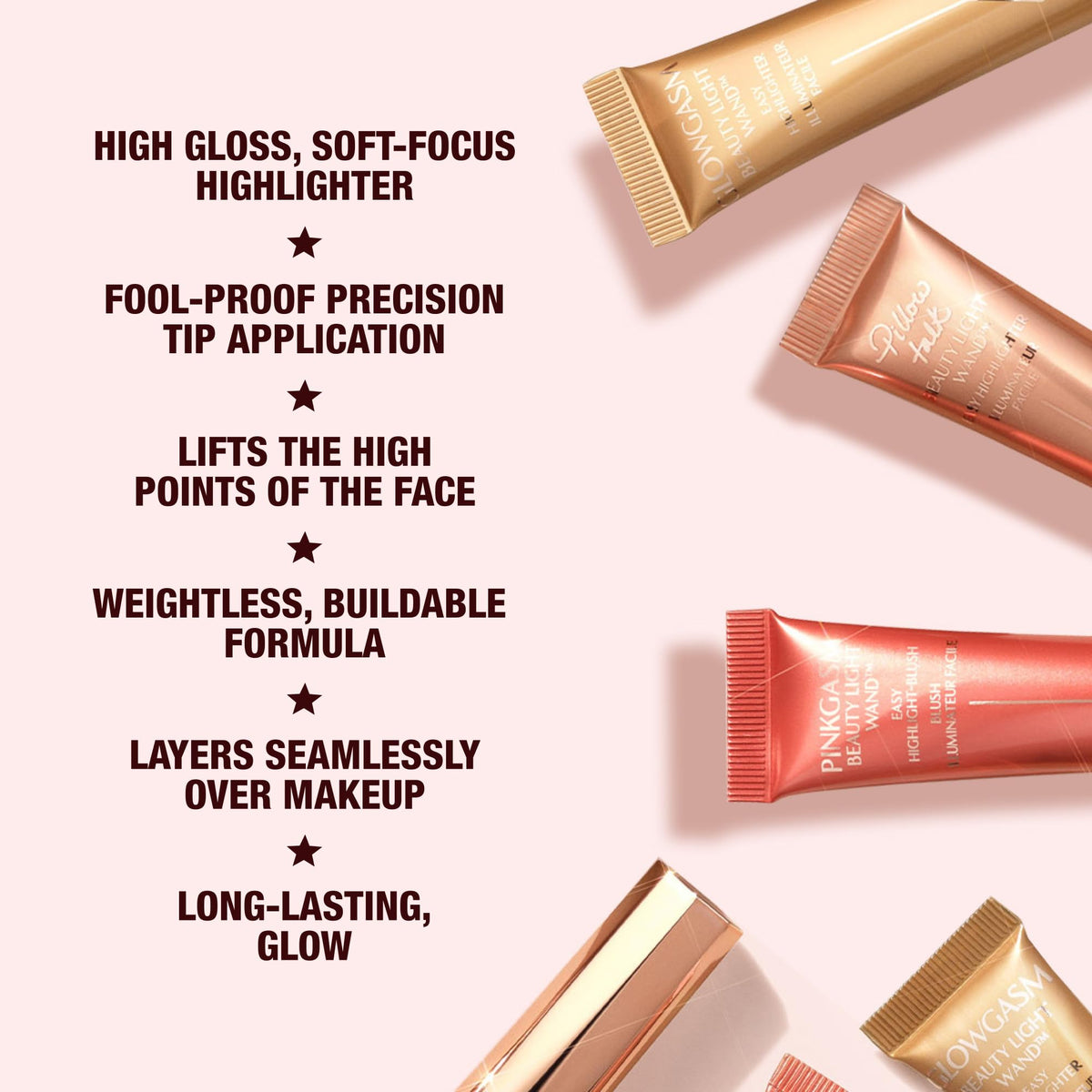 Charlotte Tilbury liquid texture close-up revealing pearlescent, blendable finish