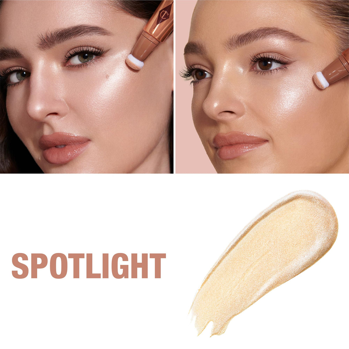 Charlotte Tilbury Magic Cushion applicator displaying even product release for precise dots