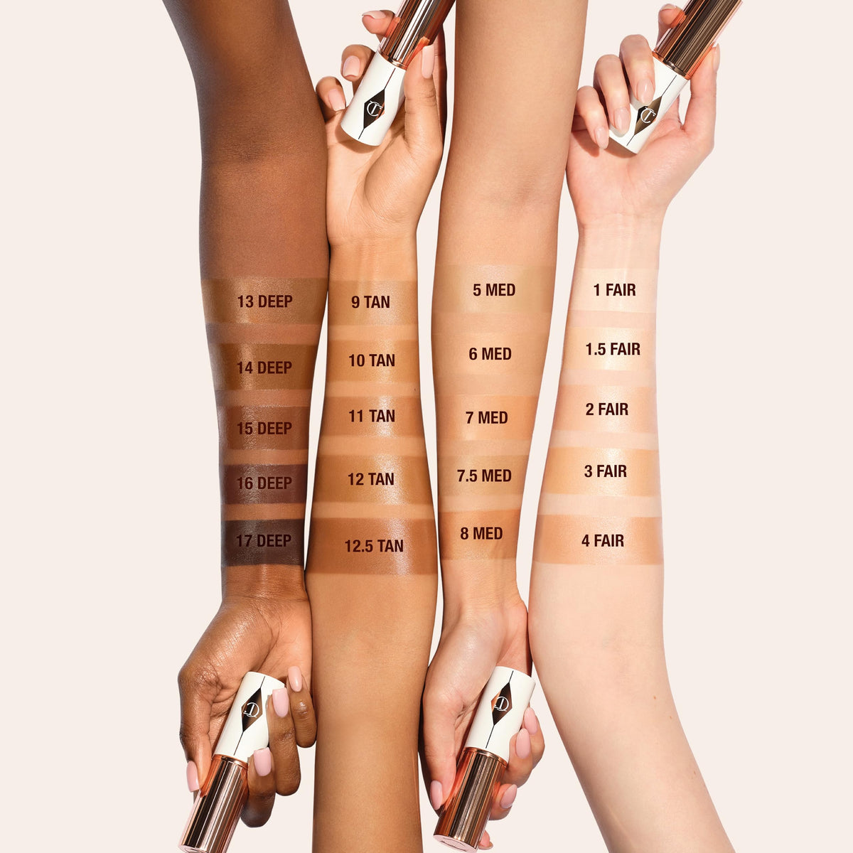 Charlotte Tilbury open cap and rounded tip detail showing easy swipe application