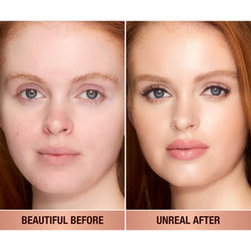 Charlotte Tilbury close-up of creamy stick texture highlighting smooth, hydrating formula