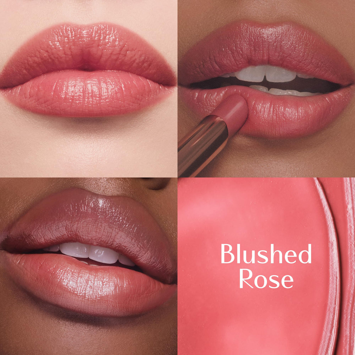Charlotte Tilbury swatches on forearm demonstrating color payoff and blendable coverage