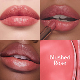 Charlotte Tilbury swatches on forearm demonstrating color payoff and blendable coverage