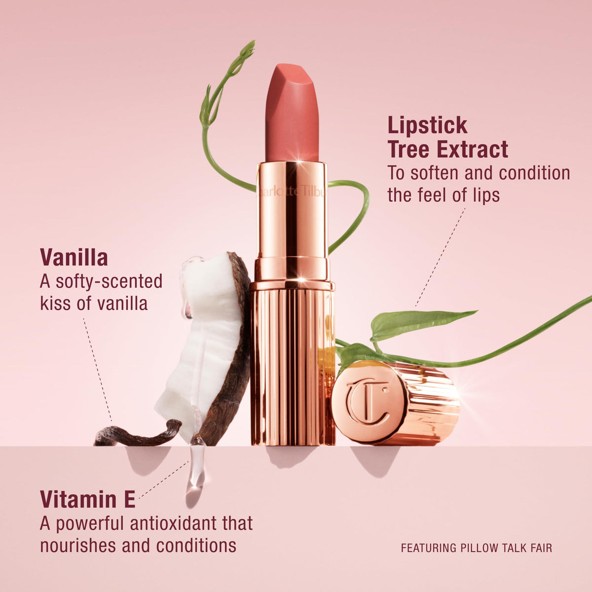 Charlotte Tilbury creamy-to-matte texture showing smooth comfortable finish