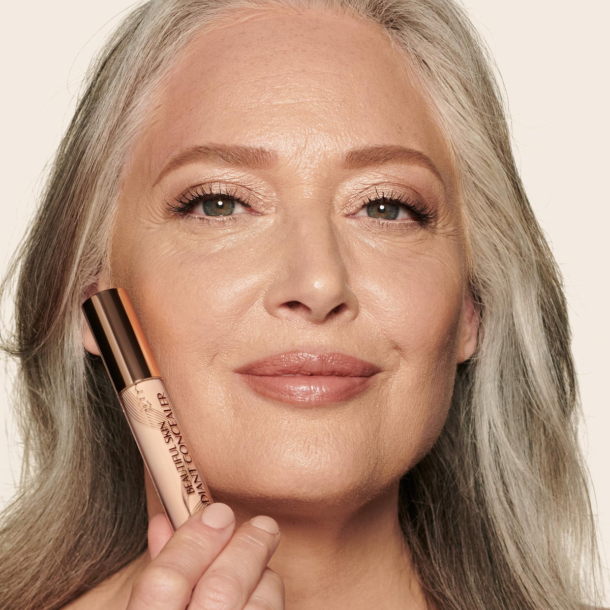 Charlotte Tilbury under-eye before and after showing brightening effect and lifted appearance benefit
