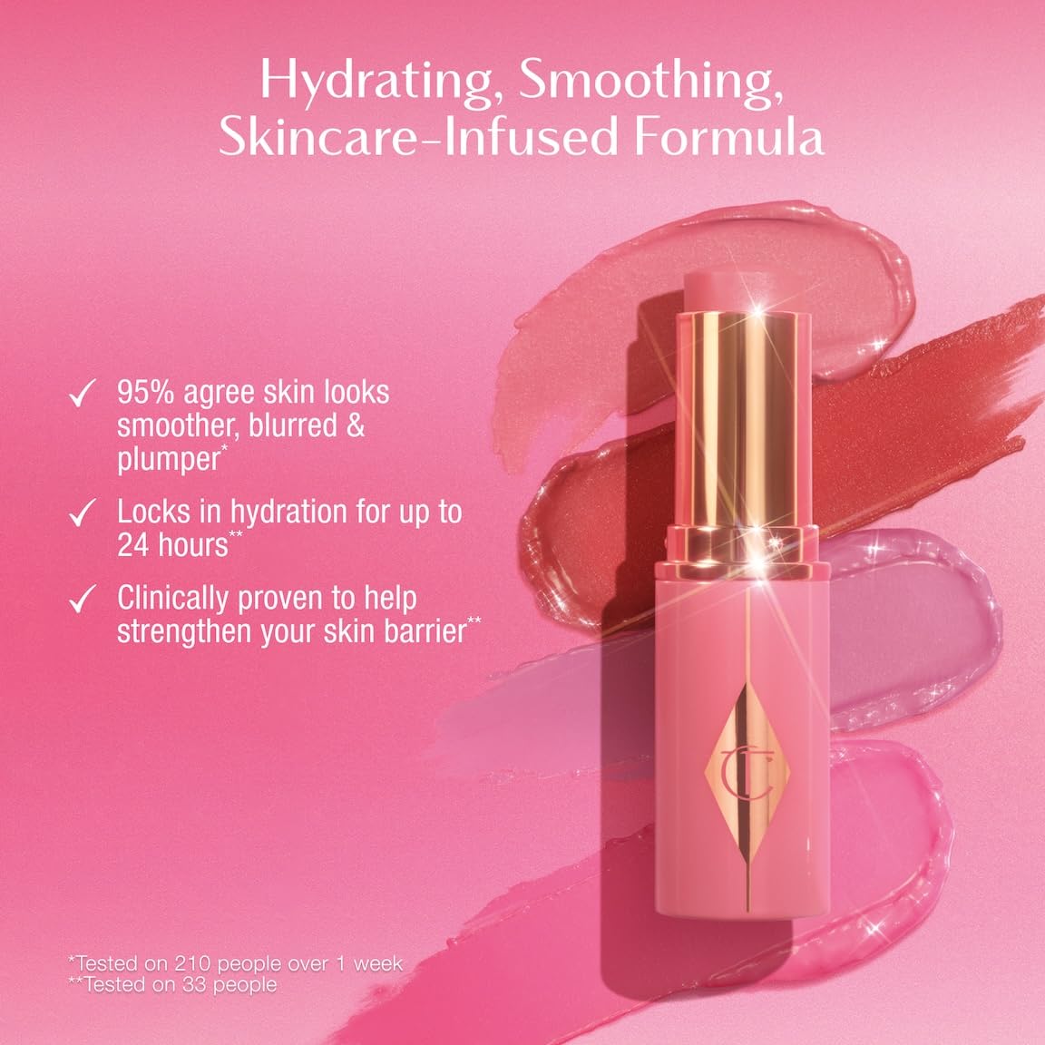 Charlotte Tilbury application on cheek demonstrating buildable, natural glow