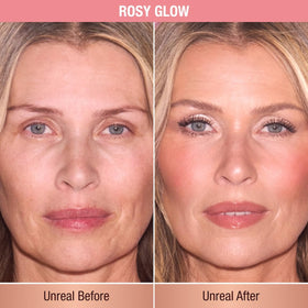 Charlotte Tilbury closeup of creamy blush texture demonstrating smooth blendability benefit luminous finish