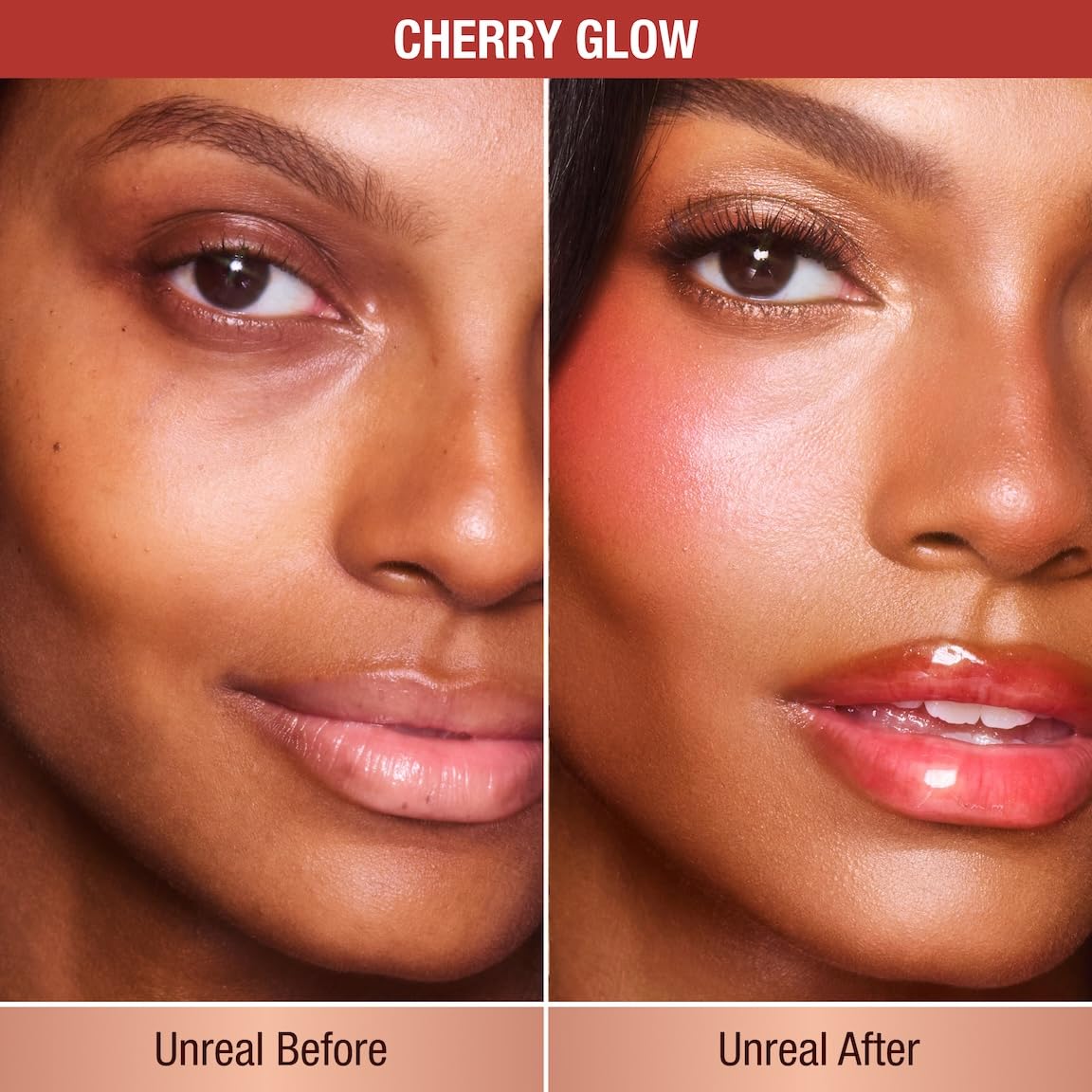 Charlotte Tilbury close-up texture of cream blush revealing luminous sheen benefit
