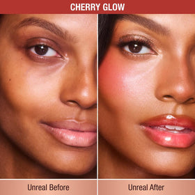 Charlotte Tilbury close-up texture of cream blush revealing luminous sheen benefit