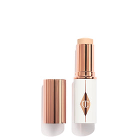 Charlotte Tilbury front packaging showing sleek foundation stick and shade label for easy selection