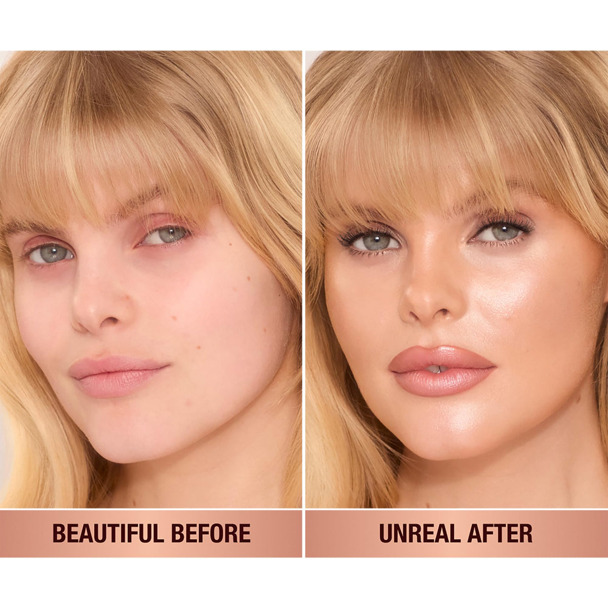 Charlotte Tilbury open twist-up stick revealing cream foundation, easy one-swipe application