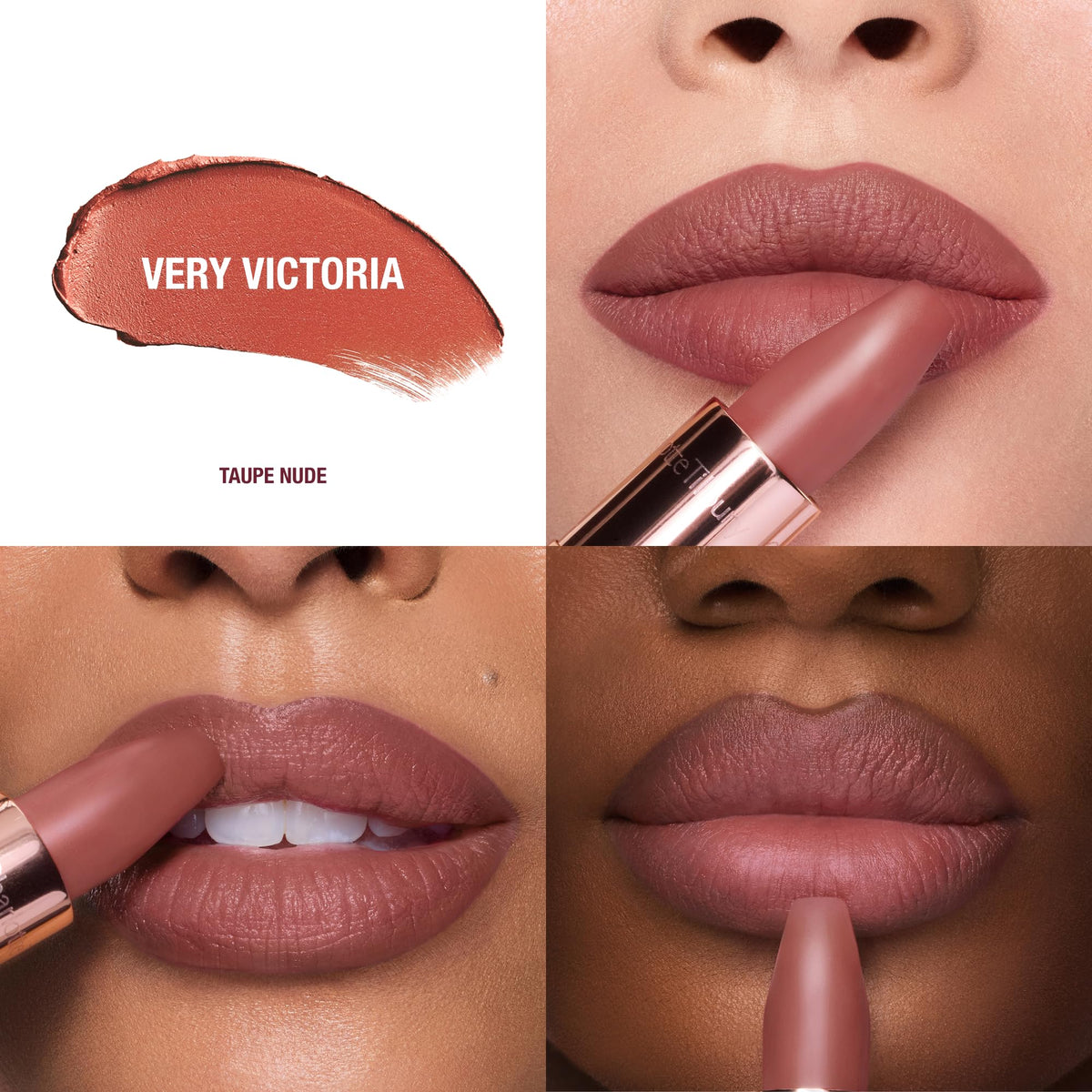 Charlotte Tilbury close-up of square-angled bullet tip for precise application benefit
