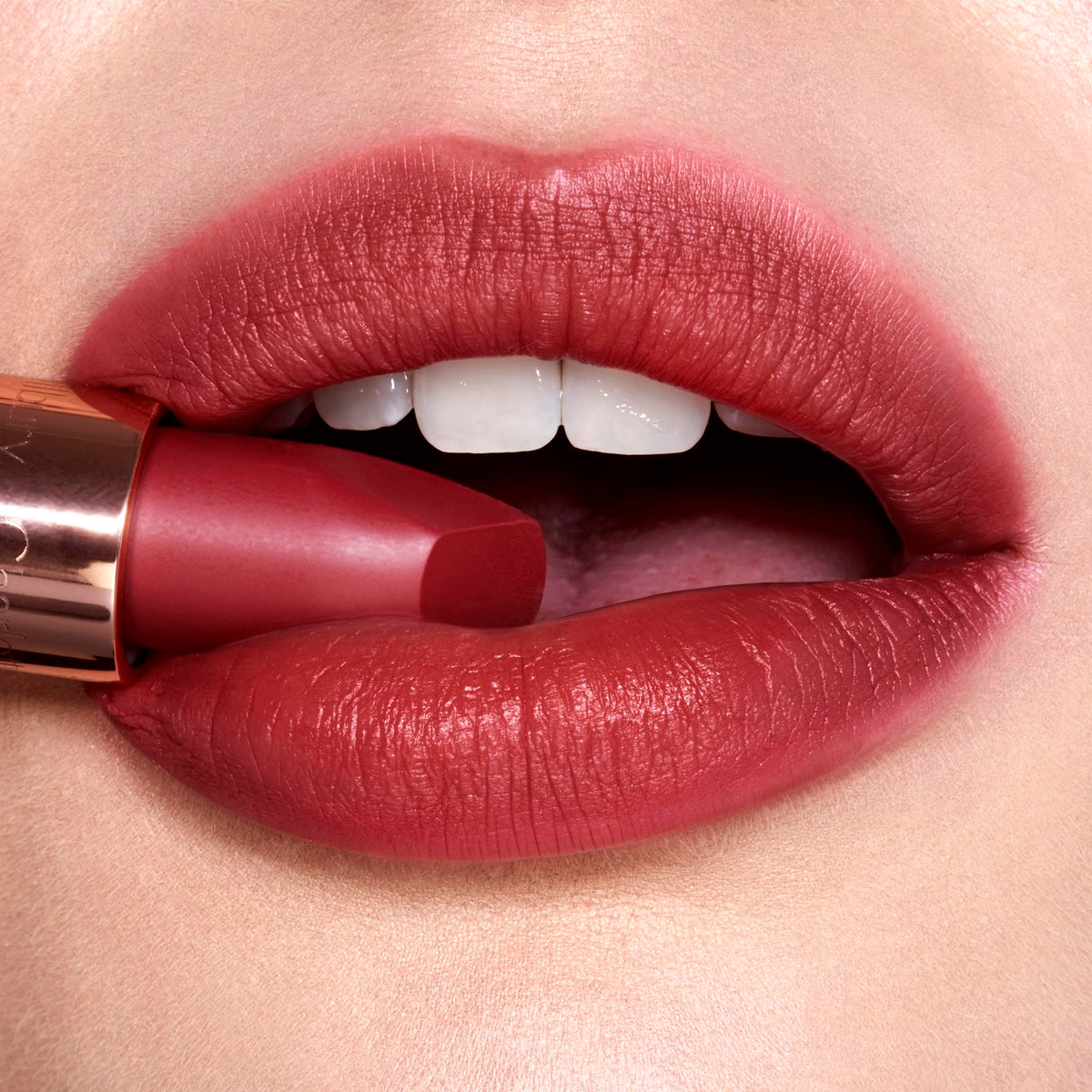 Charlotte Tilbury close-up of creamy matte texture with luminous finish