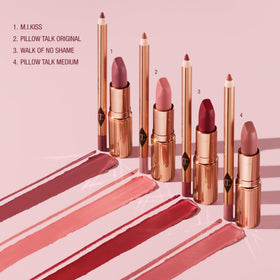 Charlotte Tilbury lipstick paired with Lip Cheat pencil for shaping