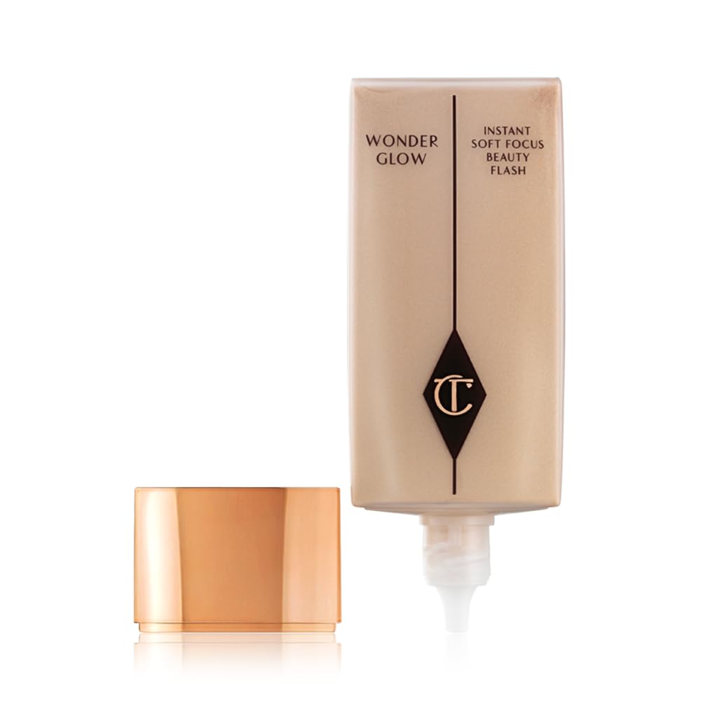 Charlotte Tilbury on bathroom vanity styled shot conveying everyday luxury and routine benefit