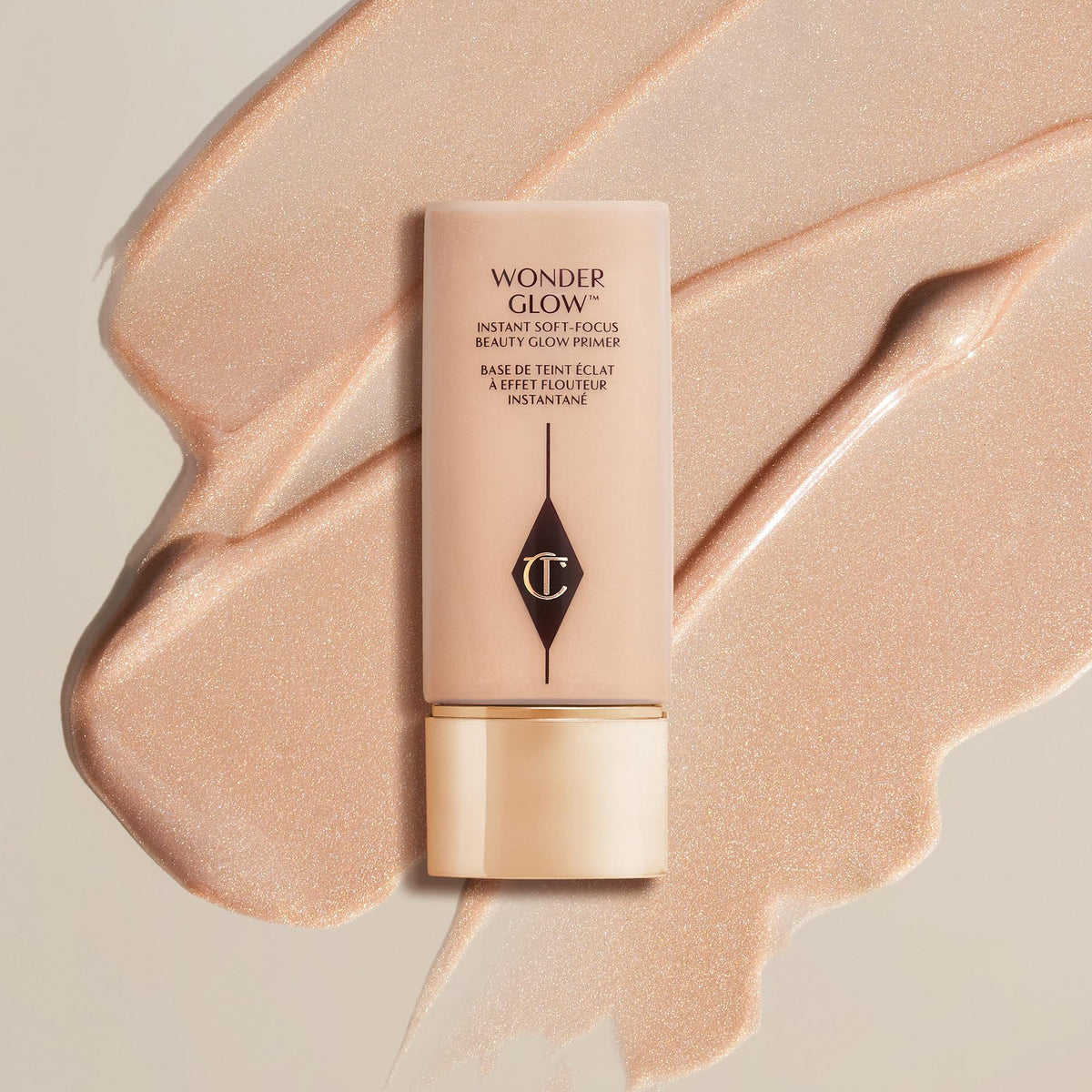 Charlotte Tilbury open cap revealing creamy-serum texture and easy dispensing for smooth application