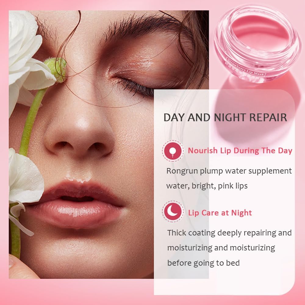 Charm Kiss applied at night on lips demonstrating overnight hydration benefit