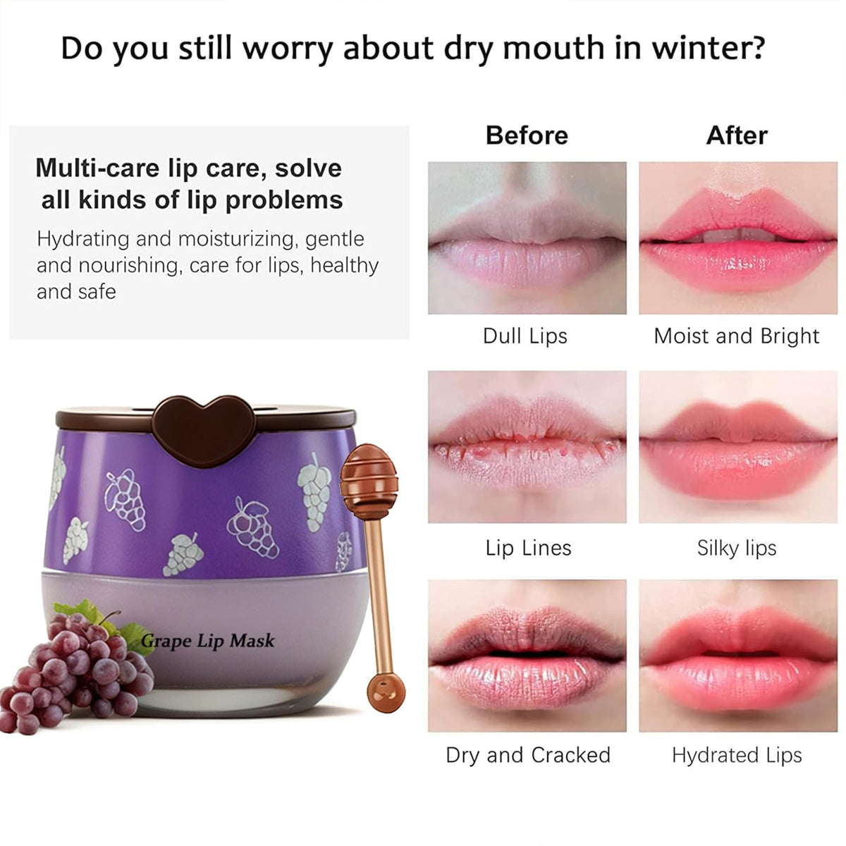 Charm Kiss honey pot with stored lip brush keeping application hygienic